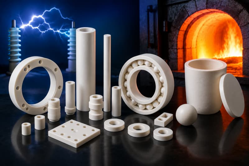 Alumina ceramics showing excellent hardness, electrical insulation and high-temperature resistance