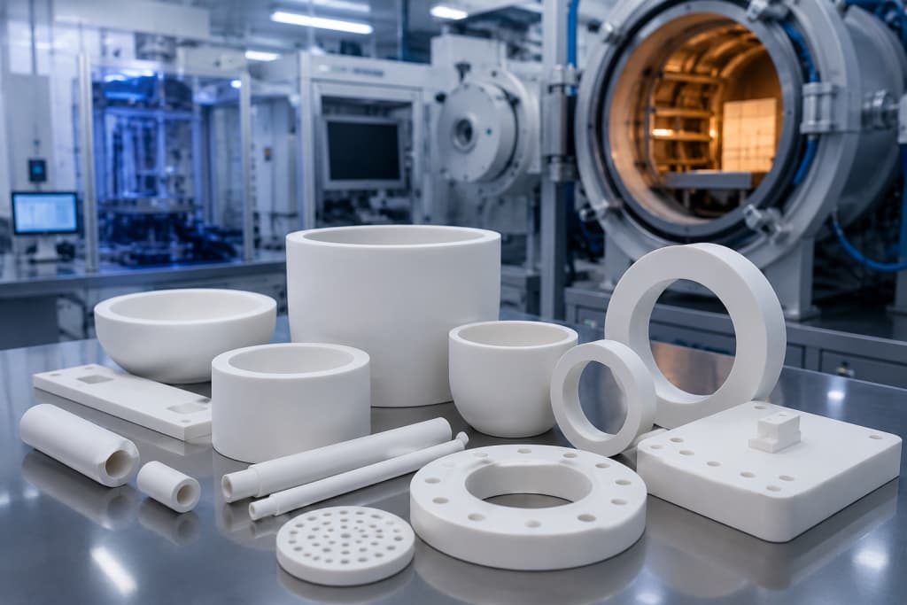 Boron nitride ceramic components for high-temperature industrial applications